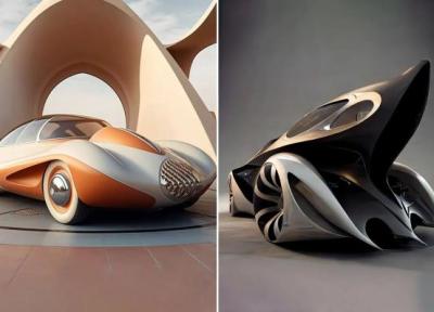 هوش مصنوعی این خودروها را به سبک معماران معروف ساخته است!، عکس